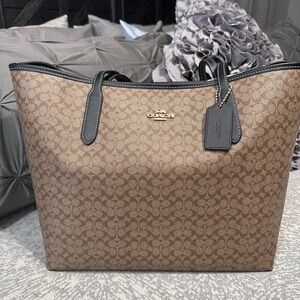 COACH City Tote in Micro Signature Canvas